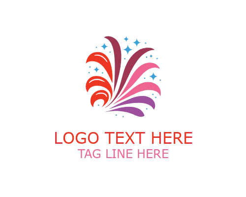 Gala Fireworks Logo for Elegant Events and Celebration Branding