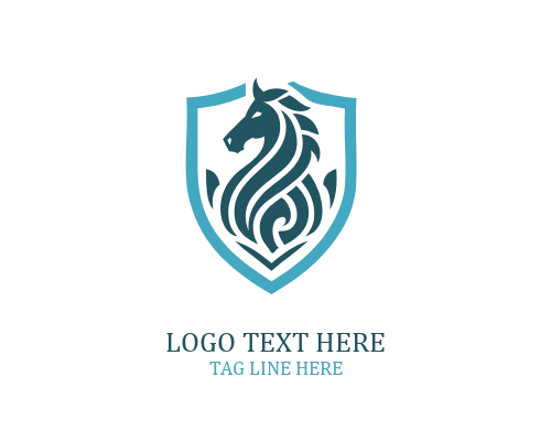 Gallop Horse Shield Logo