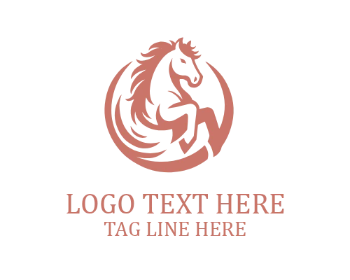 Galloping Horse Motion Brand Logo