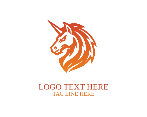 Gaming Unicorn Minimal Icon Logo