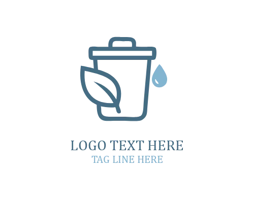 Garbage Bin Shield Logo