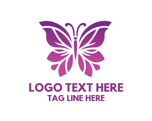 Garden Butterfly Wings Nature Logo