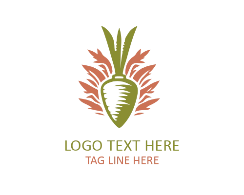 Garden Carrot Vegetable Logo