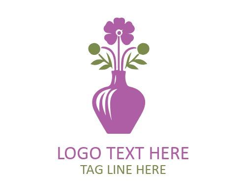 Garden Flower Vase Logo