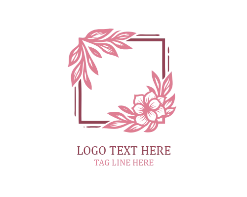 Garden Mark Floral Emblem Logo