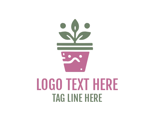 Garden Pot Leaf Logo