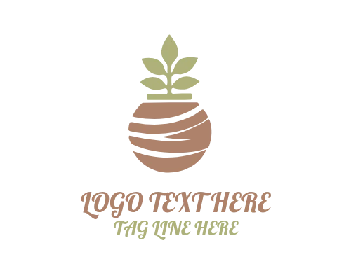 Garden Style Plant Pot Logo