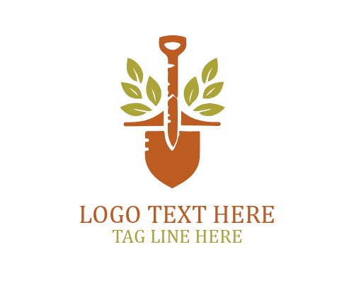 Garden Tool Floral Emblem Logo