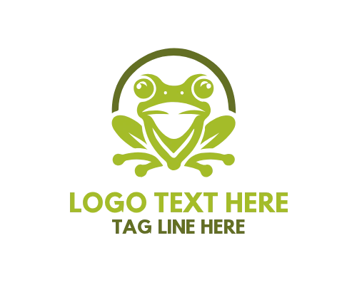 Gardener Frog Nature Logo