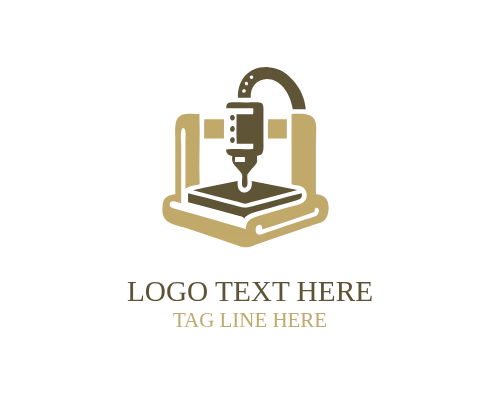 Gear 3D Print Laser Logo