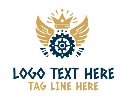 Gear Wings Mechanic Logo