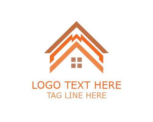 Geometric Abstract Roofing Logo for Modern Construction Branding