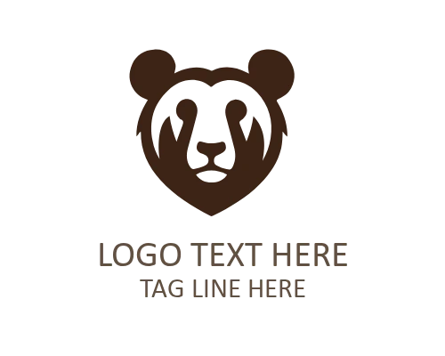 Geometric Animal bear Head Logo for Modern Branding