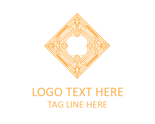 Geometric Art Deco Emblem Logo for Luxury and Vintage Branding