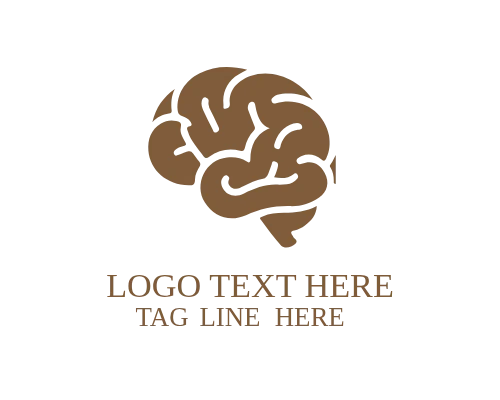 Geometric Brain Logo for Technology and Innovation