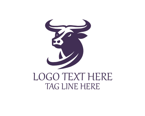 Geometric Bull Head Logo for Modern Branding