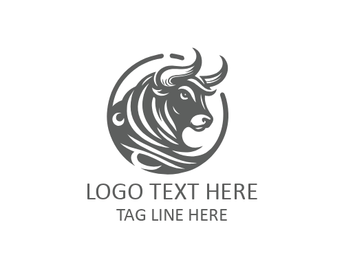 Geometric Bull Head Logo for Modern Creative Branding
