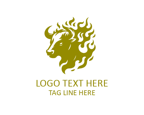 Geometric Bull Logo for Creative and Modern Branding