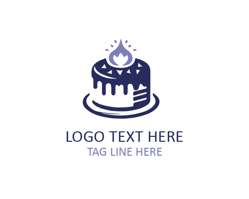 Geometric Cake Slice Logo