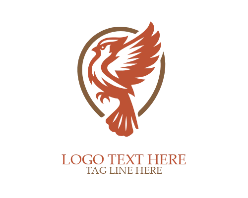 Geometric Cardinal Bird Logo