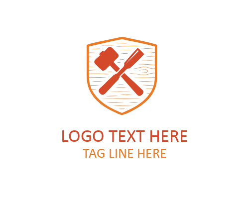 Geometric Carpentry Logo for Modern Wood Brands and Digital Identity