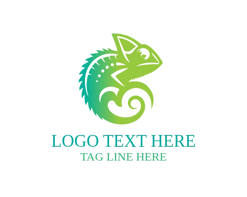 Geometric Chameleon Logo for Modern Tech and Creative Brandin