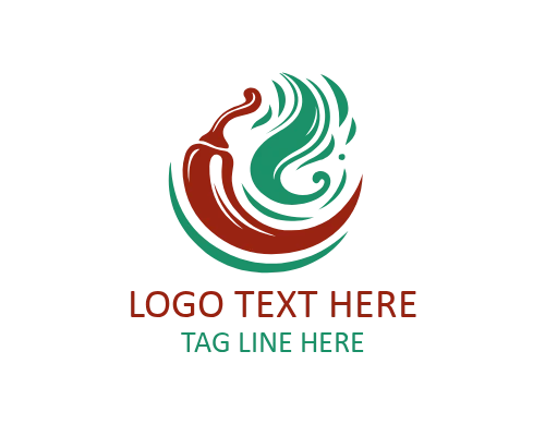 Geometric Chili Logo for Modern Cuisine Brands