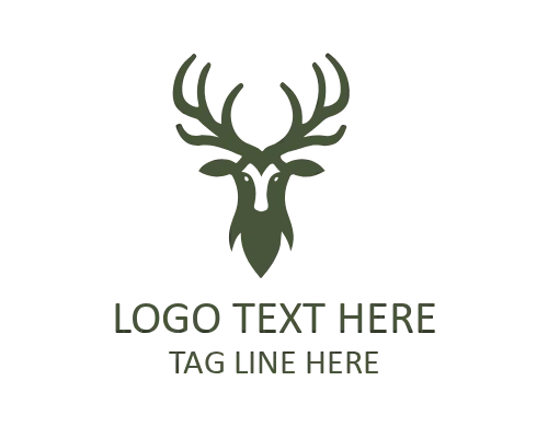 Geometric deer Head Logo for Modern Identity