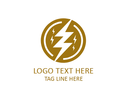Geometric Electric Bolt Logo
