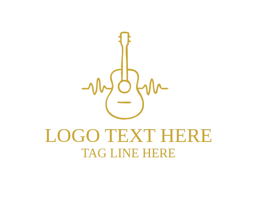 Geometric Electric Guitar Logo