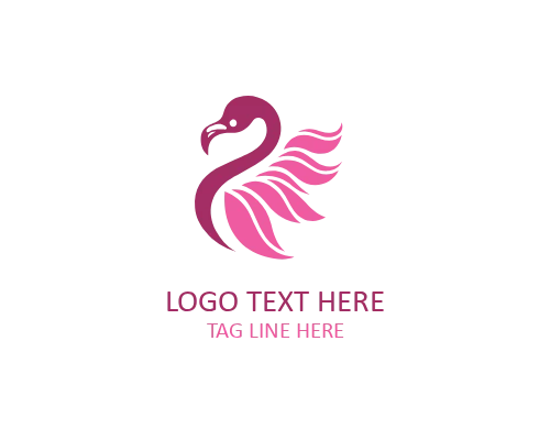  Geometric Flamingo Logo for Modern Creative Brands