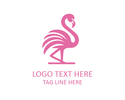 Geometric Flamingo Logo