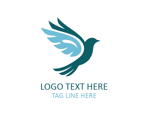 Geometric Flying Bird Logo