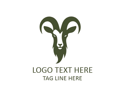 Geometric Goat Head Logo