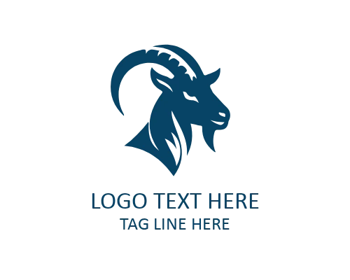 Geometric Goat Modern Logo