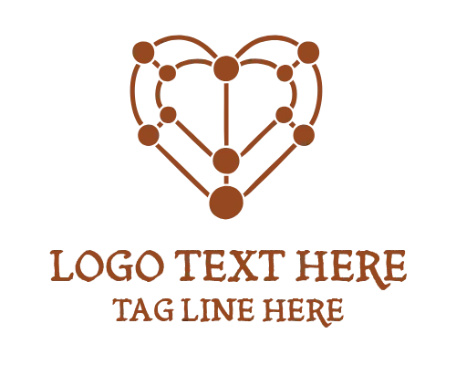 Geometric Heart Shape Logo