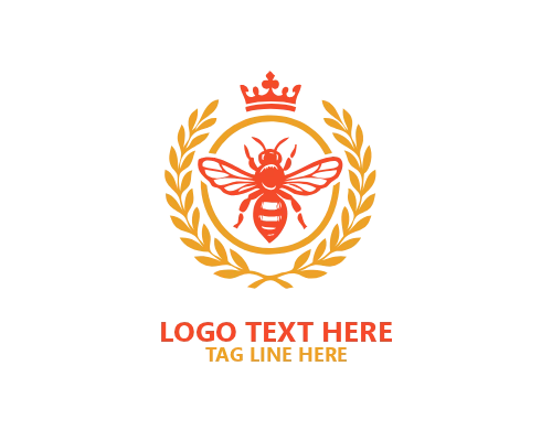 Geometric Honey Bee Logo