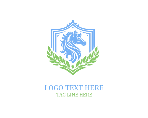 Geometric Horse Shield Logo