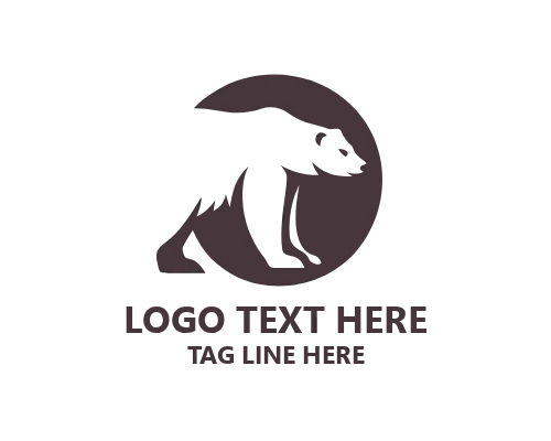 Geometric Ice Polar Bear Logo for Modern, Arctic, and Wildlife Brands