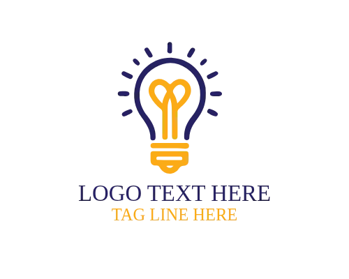 Geometric Idea Bulb Modern Logo