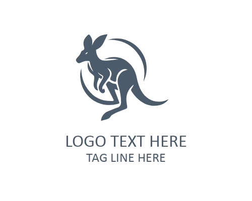 Geometric Kangaroo Logo for Modern Identity