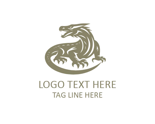 Geometric Komodo Dragon Logo for Creative Branding