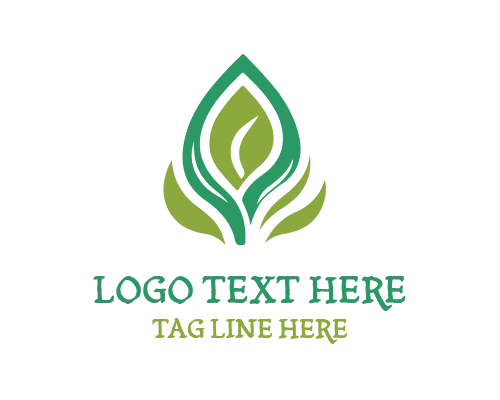 Geometric Leaf Modern Logo