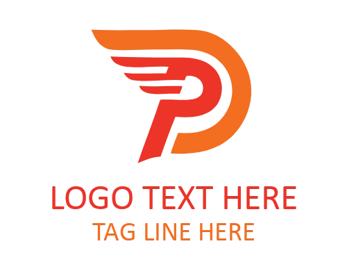Geometric Letter D and P Logo for Modern Branding