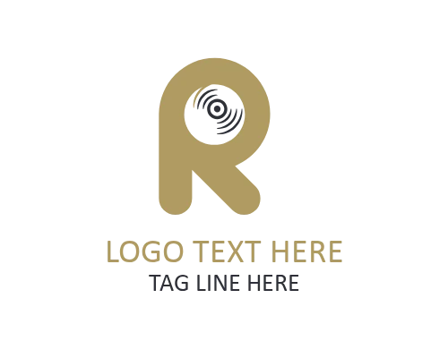 Geometric Letter R Record Logo for Professional Branding