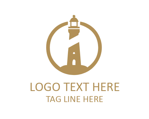 Geometric Lighthouse Logo for Modern Branding