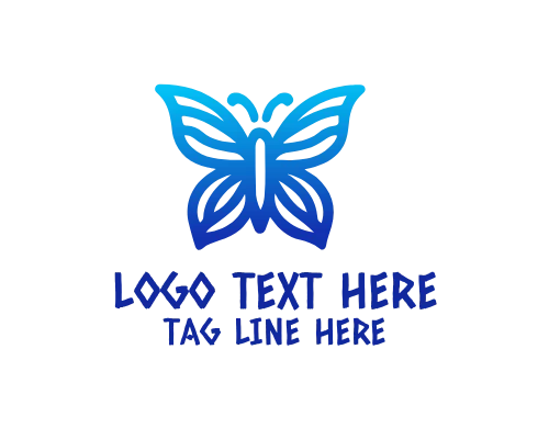 Geometric Line Butterfly Logo