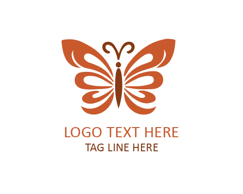 Geometric Line Butterfly Logo