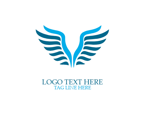 Geometric Line Wings Logo