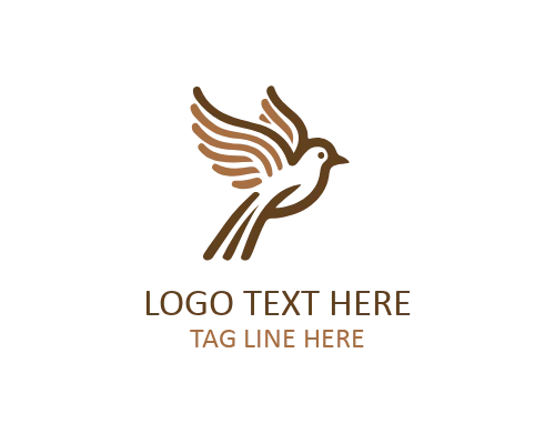 Geometric Linear Bird Logo
